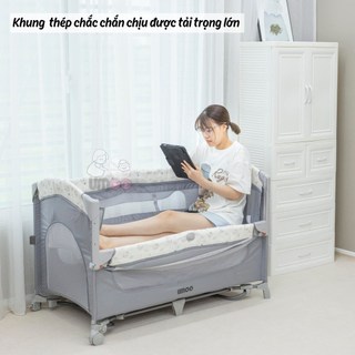 (Có hỏa tốc) Nôi cũi vải gấp gọn Umoo - Nôi cho bé sơ sinh nôi em bé -Bàn thay tã babyviva ,Tủ đồ sơ sinh, tủ đầu giường
