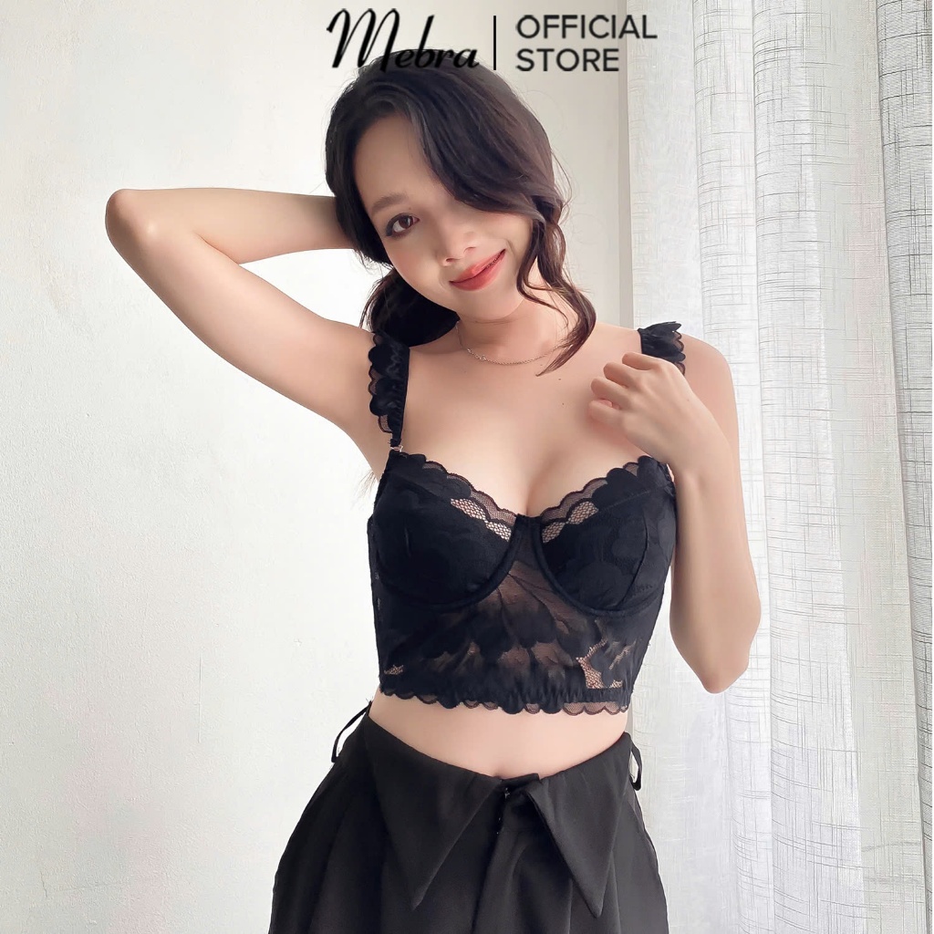 CORSET REN - REMY - Áo Corset Ren Mebra có gọng đen thiết kế VN chuẩn form sexy sang trọng vai cánh tiên Mebra | BigBuy360 - bigbuy360.vn