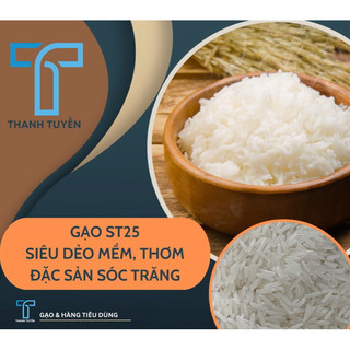 Gạo st25 - mềm dẻo, thơm cơm bao 5kg - đặc sản sóc trăng