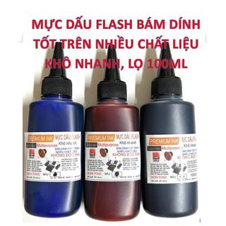  MỰC DẤU FLASH KHÔ NHANH BÁM DÍNH TỐT LÊN BỀ MẶT CƠM HỘP LY TRÀ SỮA NYLON. 