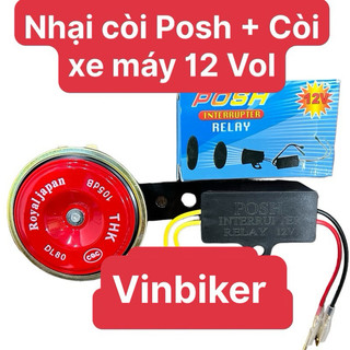 Nhại còi posh xe máy và còi xe máy 12vol gắn zin loaij xịn