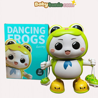 (TẶNG KÈM PIN)Đồ chơi robot Ếch, Thỏ nhảy múa phát nhạc biết hát và nhảy vui nhộn dễ thương dành cho bé