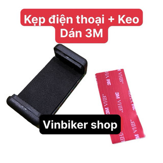 Kẹp Điện Thoại Dán Mặt Đồng Hồ Xe Máy Sẵn Keo 3M Đỏ
