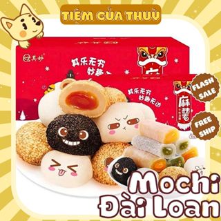 Bánh Mochi Đài Loan ,1KG Bánh Mochi Mè Vừng Hiệu Hai Cô Gái Mix 4 Vị Siêu Ngon, đồ ăn vặtKG