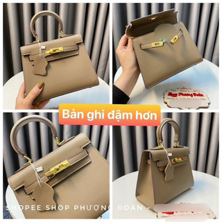 L21 FULL BOX] Túi da sần size 21cm dáng cao khoá vàng chống xước
