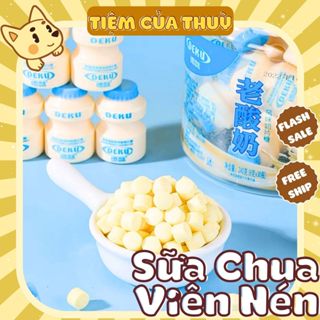 HŨ 30 LỌ Kẹo Sữa Chua Viên Nén MILK Hongkong 2 Vị Sữa Chua - Dâu, đồ ăn vặt nội địa,