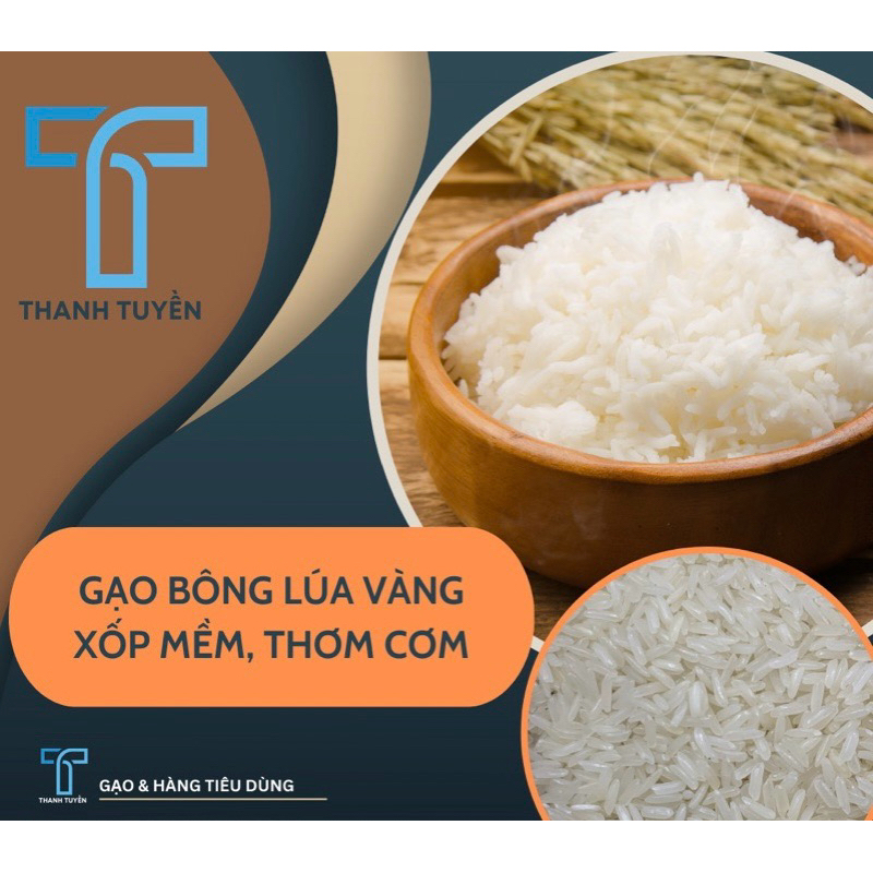 Gạo Bông Lúa Vàng Xốp Mềm Cơm Bao 5Kg
