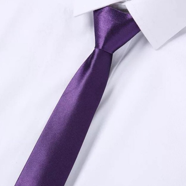 Cà vạt nam mầu tím bản 5cm