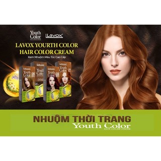 [ĐỒNG ÁNH VÀNG ĐẬM L10] NHUỘM TÓC MÀU THỜI TRANG LAVOX 💖Kèm Chai Oxy Trợ Nhuộm + Dầu Xả Giữ Màu Tóc + Găng Tay💖