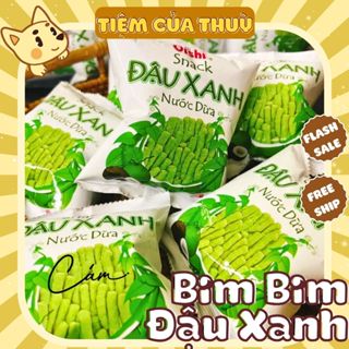 Bịch 20 gói Bim bim đậu xanh nước cốt dừa - Đồ ăn vặt siêu hot tuổi thơ, ăn vặt tuổi thơ cổng trường