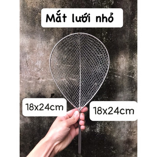 1 chiếc vợt đánh cá đi bộ inox 304 kt 19x24cm