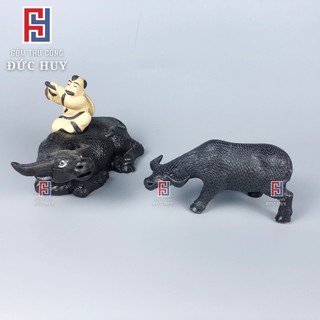 Tượng gốm Bé chăn trâu 2 loại phụ kiện trang trí tiểu cảnh hòn non bộ bể cá chậu cây bonsai