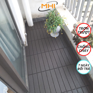 COMBO11 Tấm Nhựa Lót Sàn Cao 2cm Thoát nước tốt- Miếng nhựa giả gỗ Ban Công/Nhà Tắm/Nhà/Sân