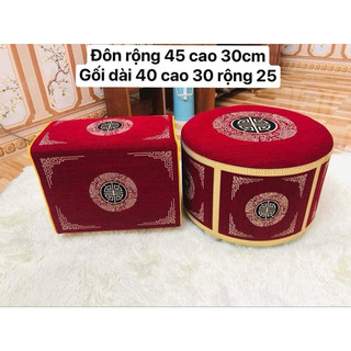 đôn ngồi hầu thêu thọ ( ghế ngồi hình tròn)