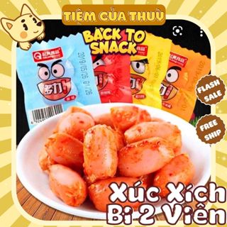 Xúc Xích Sụn Gà Mini Gói 2 Viên, Xúc Xích Bi, Đồ Ăn Vặt Nội Địa (1 Cái)