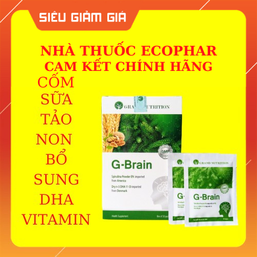 COMBO 10 HỘP CỐM G-Brain - Cốm sữa DHA tảo xoắn G-Brain - Brain DHA