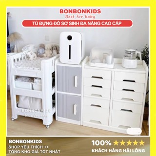 (Đủ tấm hậu) Tủ đồ sơ sinh đa năng Newber Baby 12 hộc, 14 ngăn để quần áo, đồ chơi cho bé cao cấp