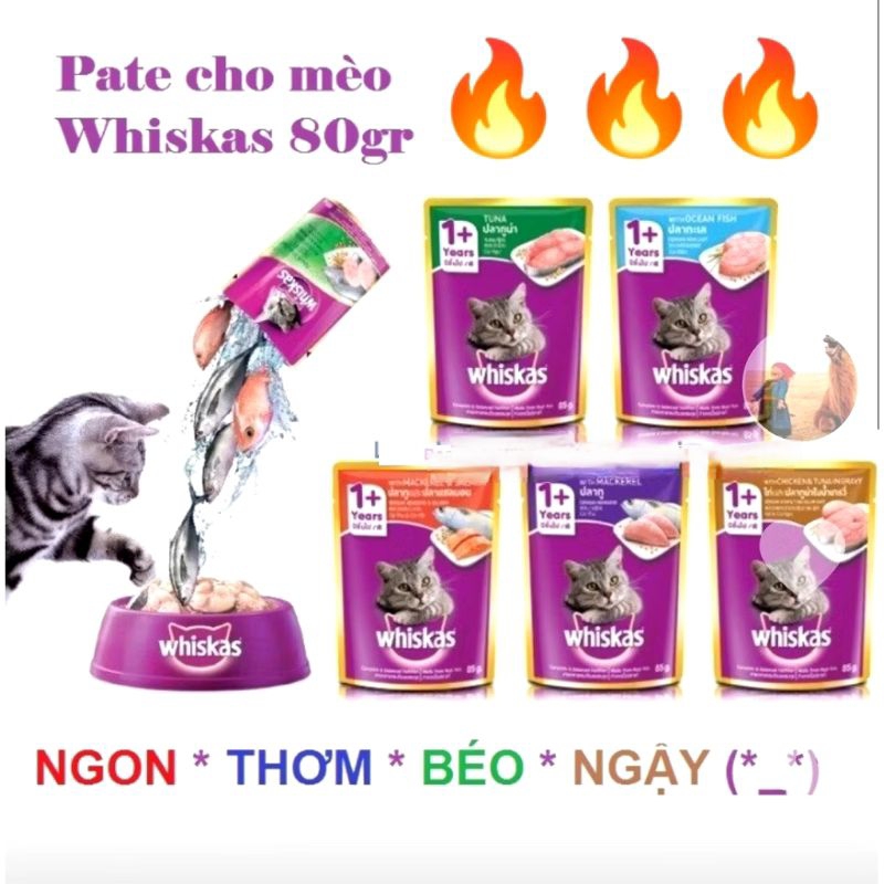 Pate cho mèo whiskas 80g