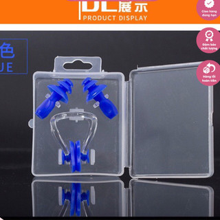 set Bịt tai kẹp mũi đi bơi ngăn nước cho người lớn và trẻ em[Hỏa tốc][Có sẵn]