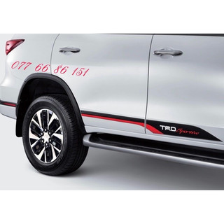 Tem Dán Sườn Xe Fortuner TRD. Tem Dán Chân Xe Fortuner TRD