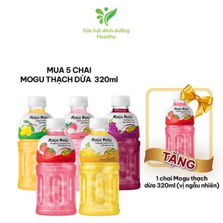 [MUA 5 CHAI 320ML TẶNG 1 CHAI 320ML] Nước Thạch Dừa MOGU MOGU Thái Lan (320ML X 6 Chai)