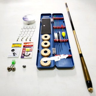 bộ cần câu tay shimanoo+hộp đựng phao cùng tất cả phụ kiện trên hình