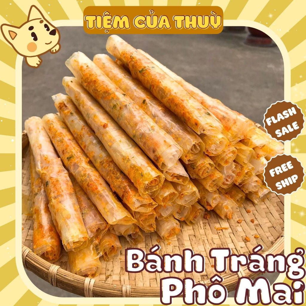 [Lẻ] Bánh Tráng Cuộn Tôm Vị Phô Mai Sữa, Bánh Tráng Trộn Tây Ninh, đồ ăn vặt