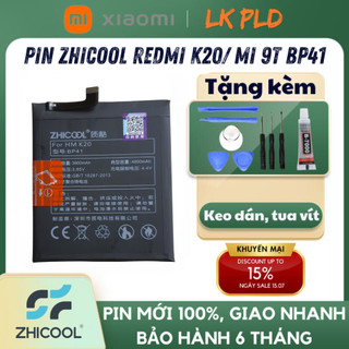 Pin Redmi K20/ Mi9T BP41 hãng Zhicool, Tặng kèm bộ tua vít mở máy, Bảo hành 3 tháng