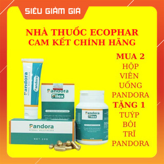 COMBO 2 hộp viên uống Pandora 60 viên TẶNG NGAY 1 Tuýp kem bôi trĩ Pandora TRỊ GIÁ 790.000đ