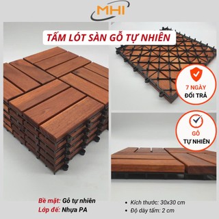 Vỉ nhựa lót sàn ban công 12 nan gỗ tự nhiên sơn Pu 💥 SALE SỐC 💥 lót bể bơi, sân thượng...
