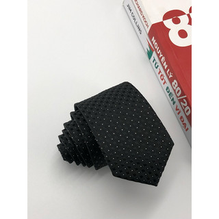Cà vạt đen chấm bi bản nhỏ 5cm - cavat hàn quốc