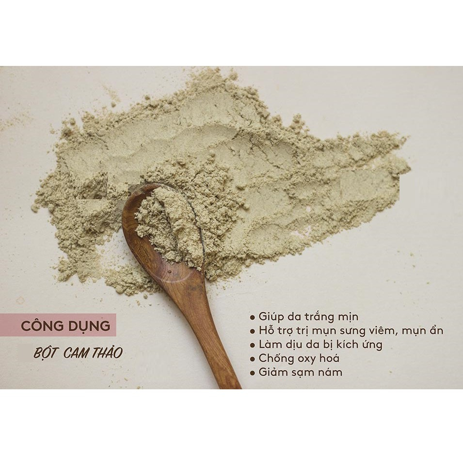 Bột Cam Thảo OBAXUA Nguyên Chất - Mặt Nạ Dành cho Mặt và Body Giúp Dưỡng Trắng Da, Giảm Mụn, Mờ Thâm, Trẻ Hoá Da | BigBuy360 - bigbuy360.vn