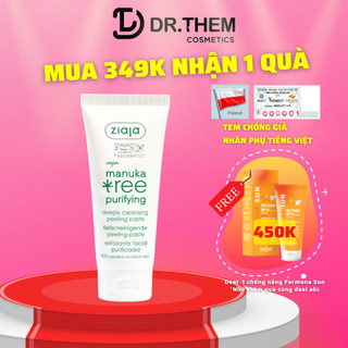 Ziaja Manuka Tẩy Tế Bào Chết, Rửa Mặt, Mặt Nạ 3in1 Ziaja Tree Purifying Deeply Cleansing Peeling 75ml - Dr Thêm