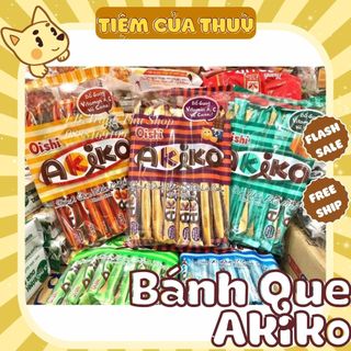 Bánh Snack Que Akiko đủ các vị gói 20que/8g, Snack Que Nhân Đủ Vị Akiko Oishi