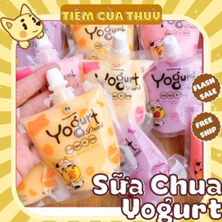 Túi Nước Sữa Chua Trái Cây Yogurt 4 Vị, Sữa Chua Uống Giải Nhiệt, đồ ăn vặt, Bà Tuyết Diamond