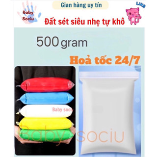 (Giá sỉ)Đất sét tự khô siêu nhẹ 500gr(đủ màu)/đất nặn làm đồ trang trí/handmade/DIY/decor/tiểu cảnh