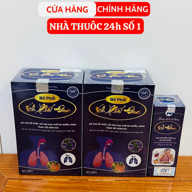 BỔ PHỔI ÍCH PHẾ ĐAN - UỐNG VÀ XỊT HỌNG