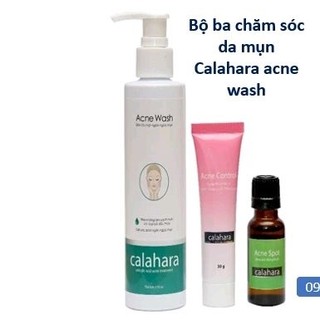 Bộ chăm sóc da mụn calahara acne wash