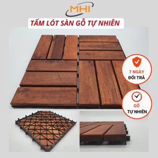 💥 Vỉ nhựa lót sàn ban công 12 nan gỗ 2 lớp. Miếng gỗ lót sàn chống trơn nhà tắm, bể bơi, sân thượng