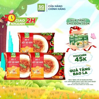 Combo 3 gói Mỳ Ý xốt bò bằm Sài Gòn Food 250g