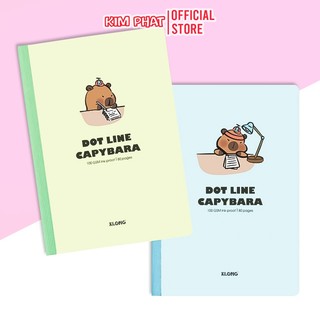 Vở Kẻ Ngang Có Chấm - Dot Line - May Dán Gáy - CAPYBARA - Size B5 - 80 Trang - 100gsm - Klong 828