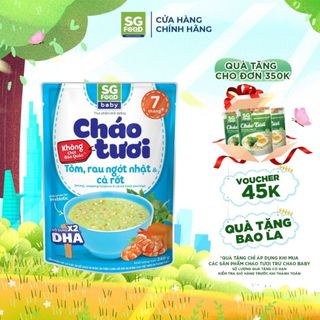 Cháo Tươi Baby SG Food Tôm, Rau Ngót Nhật, Cà Rốt 240g