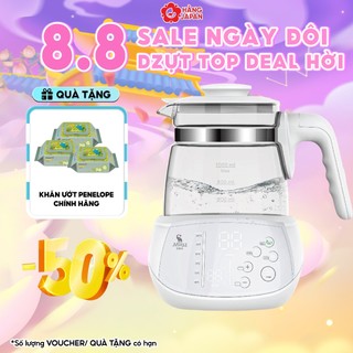 Bình đun nước pha sữa thông minh MB002 Moaz Bébé, khử Clo, bản mới giữ nhiệt 48 giờ, tích hợp chức năng Cooling