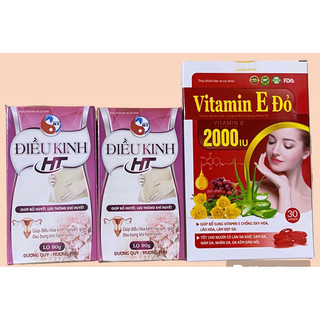 [TẶNG 1 VITAMIN E ĐỎ] Combo 2 hộp điều kinh HT bổ trứng điều kinh tăng thụ thai