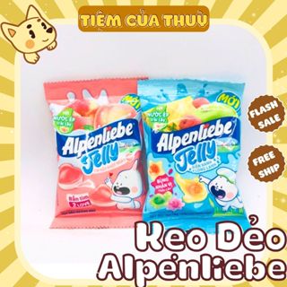 (MỚI) Kẹo Dẻo Nhân Trái Cây Alpenliebe Jelly Biển Xanh - Đào Tim 24G
