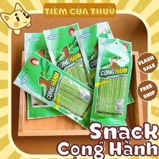 10 GÓI Snack Tăm Cay Hình Cọng Hành, Cay Cay Cổng Trường, Que Tăm Cay, đồ ăn vặt
