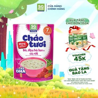 Cháo Tươi Baby Bò Đậu Hà Lan SGFood 240g