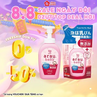 Nước rửa bình sữa cho trẻ Arau Baby bình/túi 450/500ml