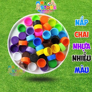 Túi 100c Nắp chai nhựa nhiều màu - thủ công mầm non
