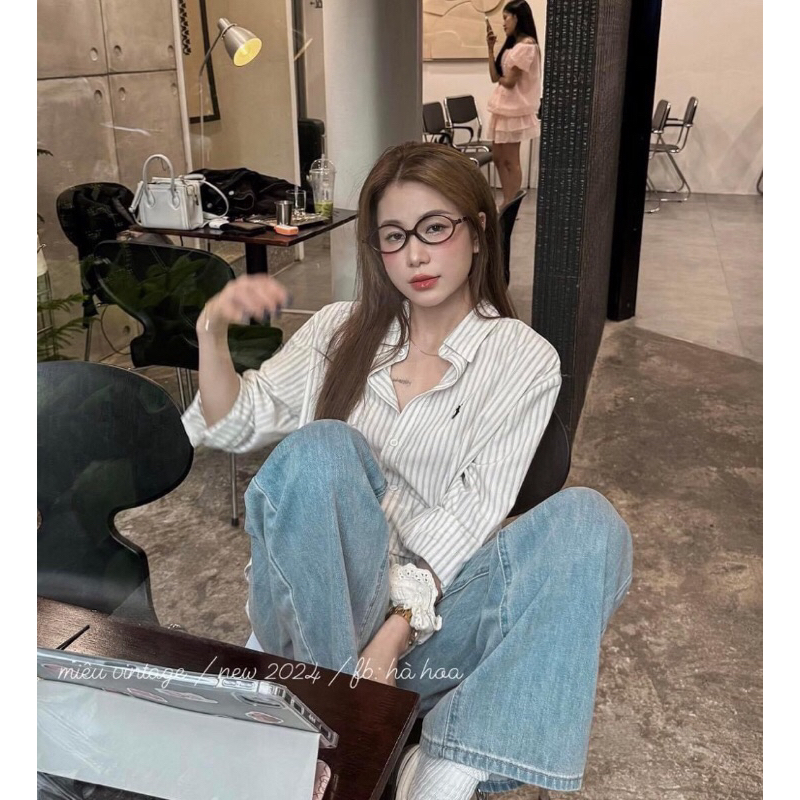 áo sơmi kẻ đũi
